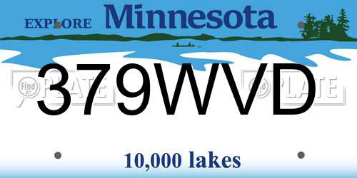379WVD Minnesota License Plate