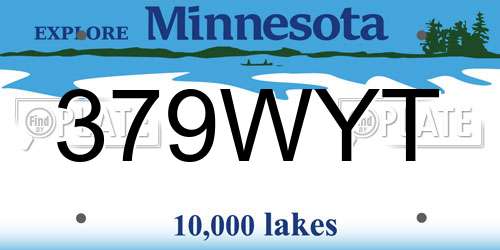 379WYT Minnesota License Plate