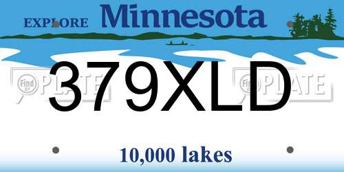 379XLD Minnesota License Plate
