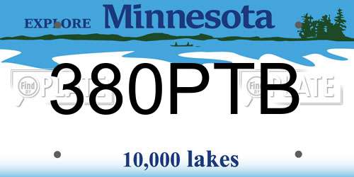 380PTB Minnesota License Plate