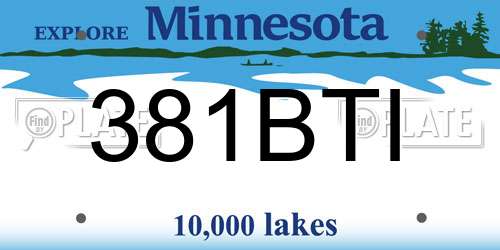 381BTI Minnesota License Plate