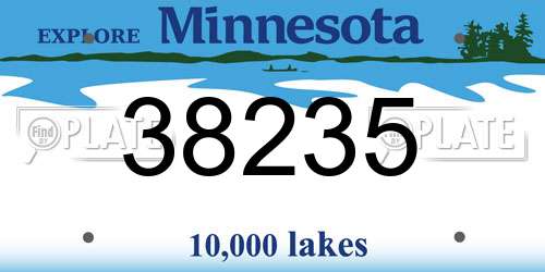 38235 Minnesota License Plate