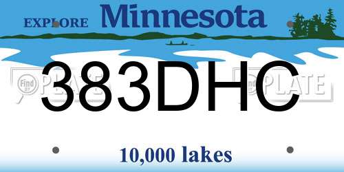 383DHC Minnesota License Plate