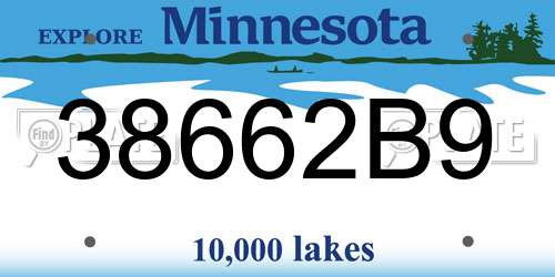 38662B9 Minnesota License Plate