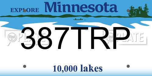 387TRP Minnesota License Plate