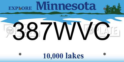 387WVC Minnesota License Plate