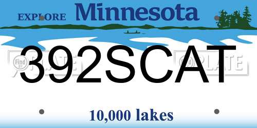 392SCAT Minnesota License Plate