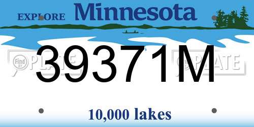 39371M Minnesota License Plate