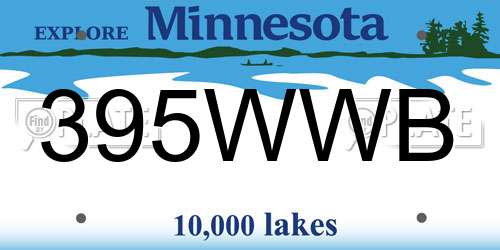 395WWB Minnesota License Plate