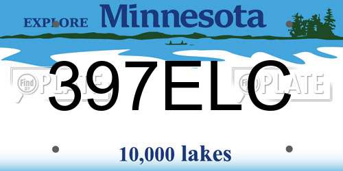 397ELC Minnesota License Plate