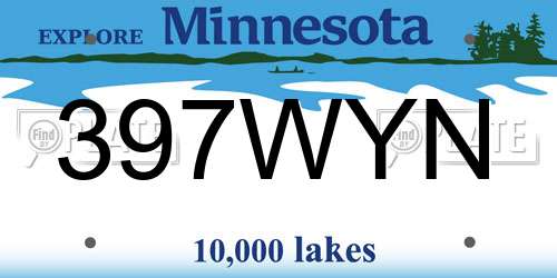 397WYN Minnesota License Plate