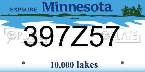 397Z57 Minnesota License Plate