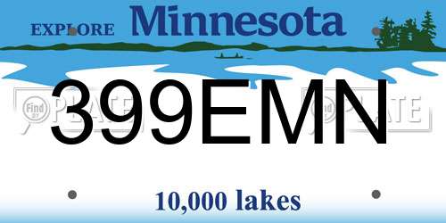 399EMN Minnesota License Plate