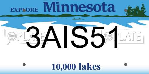 3AIS51 Minnesota License Plate