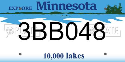 3BB048 Minnesota License Plate