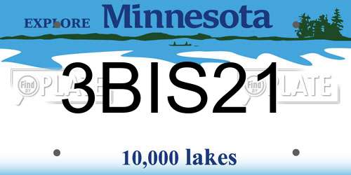 3BIS21 Minnesota License Plate