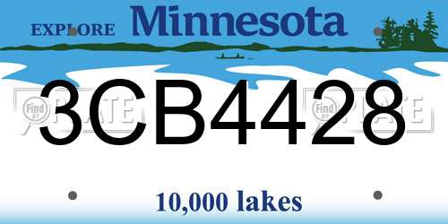3CB4428 Minnesota License Plate