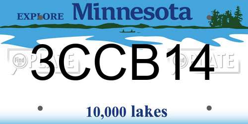 3CCB14 Minnesota License Plate