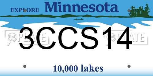 3CCS14 Minnesota License Plate