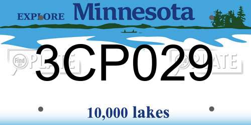 3CP029 Minnesota License Plate