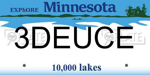 3DEUCE Minnesota License Plate