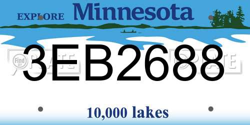 3EB2688 Minnesota License Plate