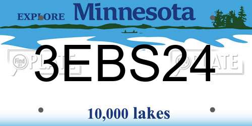 3EBS24 Minnesota License Plate