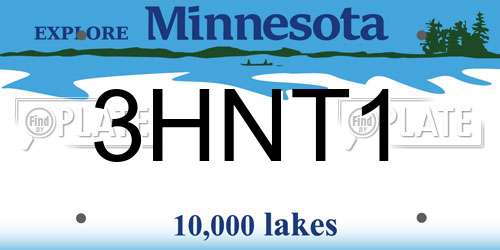 3HNT1 Minnesota License Plate