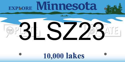 3LSZ23 Minnesota License Plate