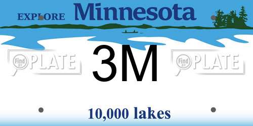 3M Minnesota License Plate