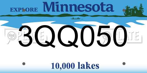 3QQ050 Minnesota License Plate