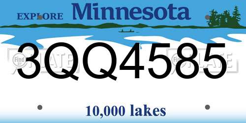 3QQ4585 Minnesota License Plate