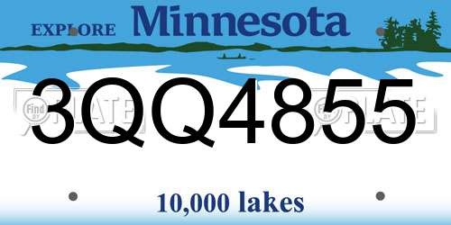 3QQ4855 Minnesota License Plate