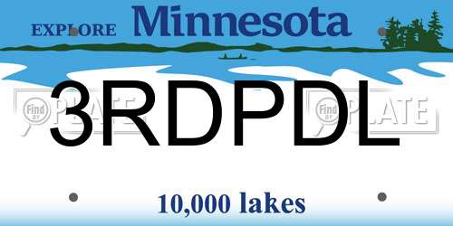 3RDPDL Minnesota License Plate