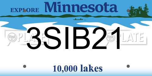 3SIB21 Minnesota License Plate