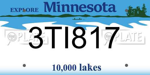 3TI817 Minnesota License Plate