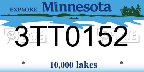 3TT0152 Minnesota License Plate