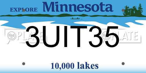 3UIT35 Minnesota License Plate