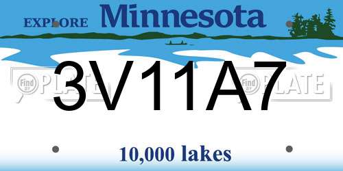 3V11A7 Minnesota License Plate