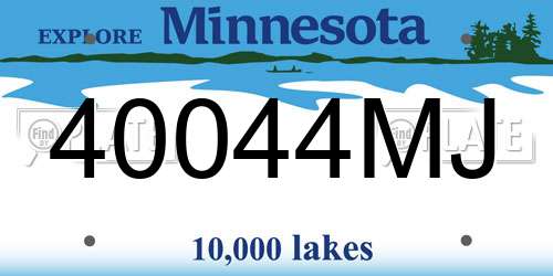40044MJ Minnesota License Plate