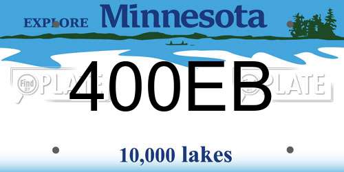 400EB Minnesota License Plate