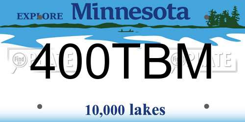 400TBM Minnesota License Plate