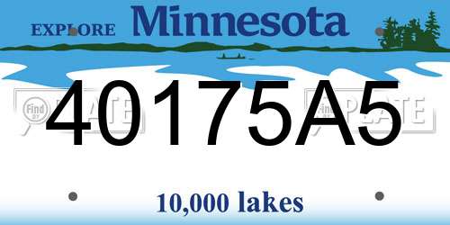40175A5 Minnesota License Plate