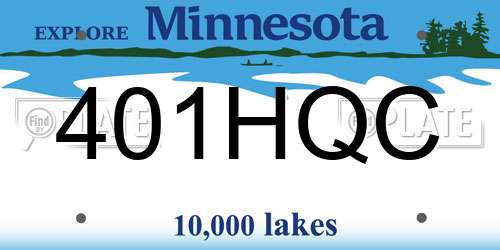 401HQC Minnesota License Plate