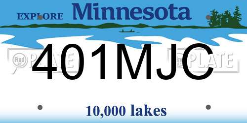 401MJC Minnesota License Plate