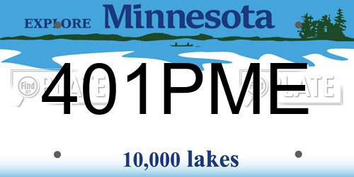 401PME Minnesota License Plate