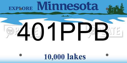 401PPB Minnesota License Plate