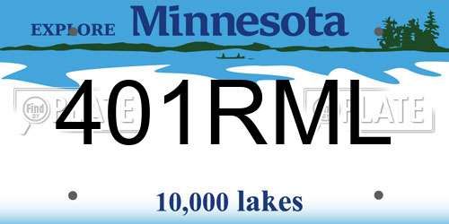 401RML Minnesota License Plate