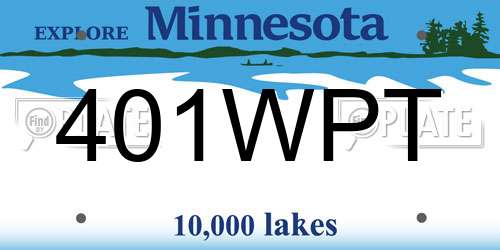 401WPT Minnesota License Plate