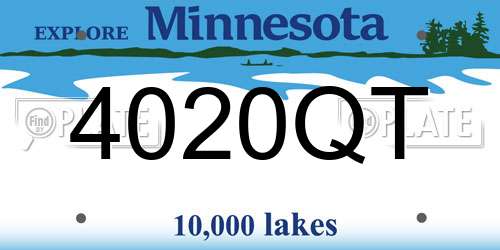 4020QT Minnesota License Plate